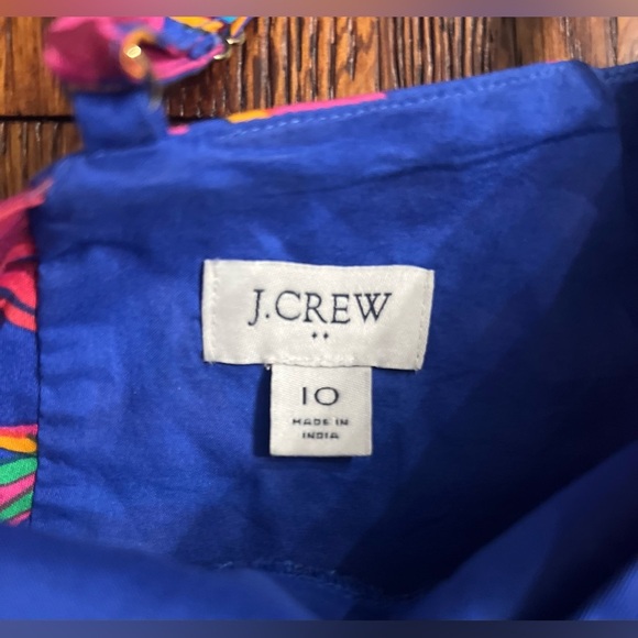 J. CREW Tropical Tie Back Strappy Top in Brilliant Blue Fuschia Size 10 - Picture 6 of 7